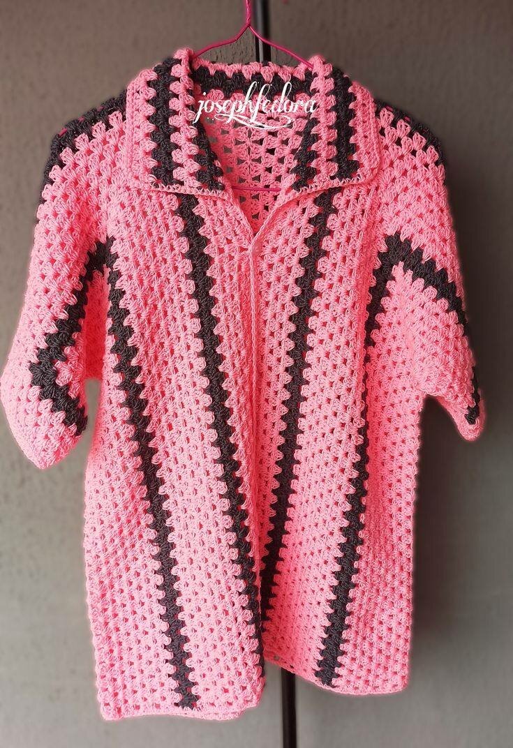 Cardigan tricoté à rayures femme