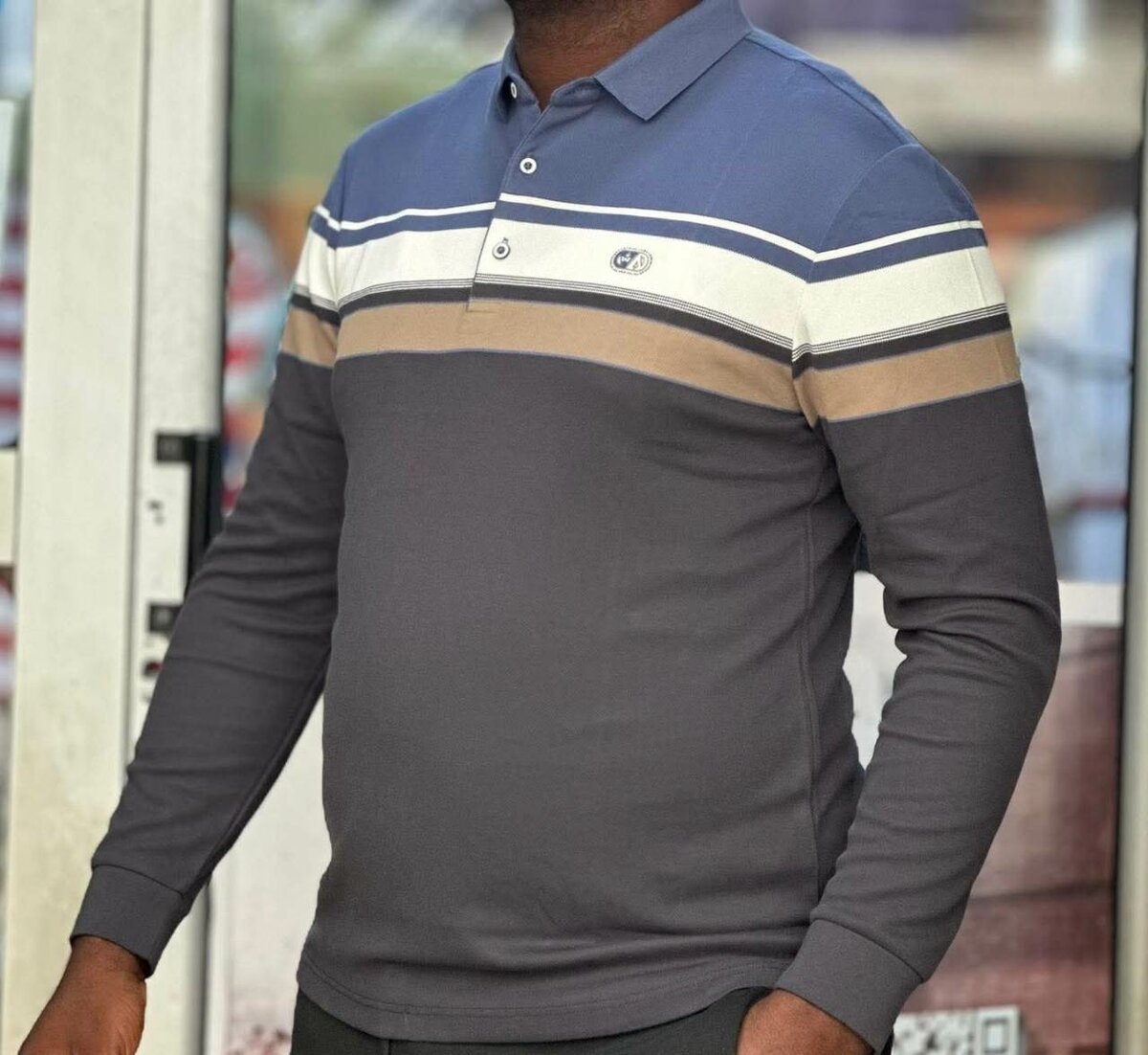 Polo à Manches Longues Homme Classique