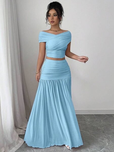 Robe longue élégante deux pièces