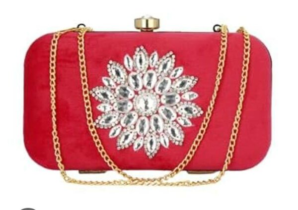 Élégante pochette soirée rouge