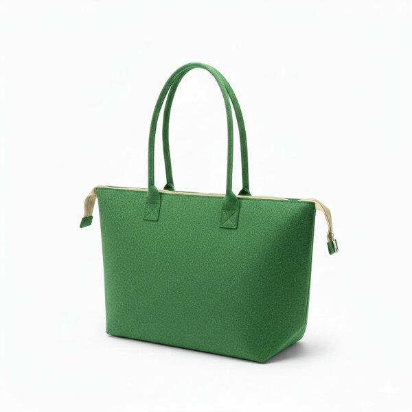 Sac cabas en cuir vert élégant