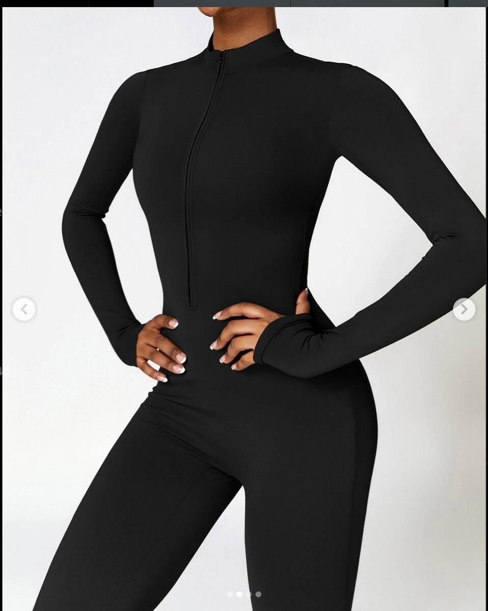  спортивный комбинезон с длинным рукавом станет идеальным выбором для активных девушек.