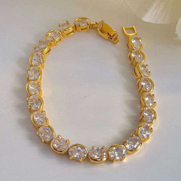 Gold plated  Zirconia  bracelet