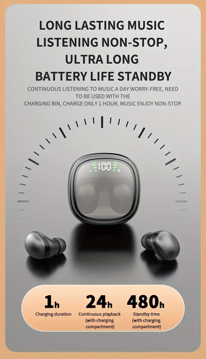 Écouteurs sans fil longue durée