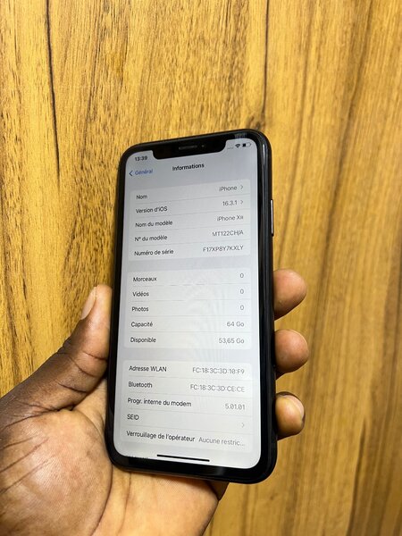 iPhone XR 64 Go Noir d´occasin
