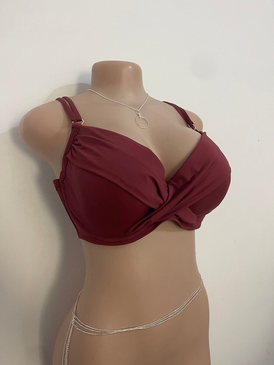 Elegant Burgundy Bra