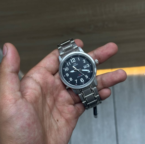 Orient часы серебристые