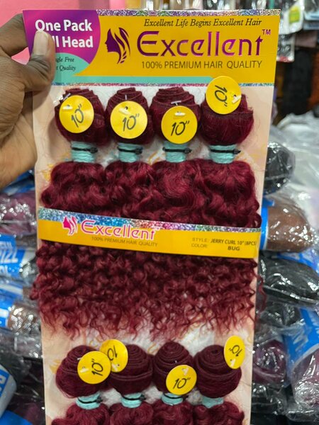 Perruque Boucles Rouges 10"