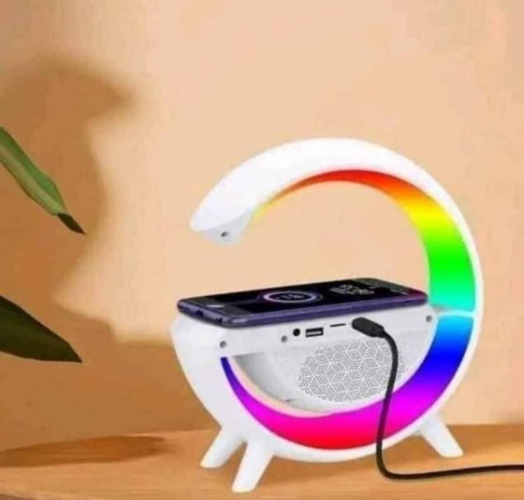 Led wireless charger speaker