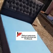 custom made bed with a high base