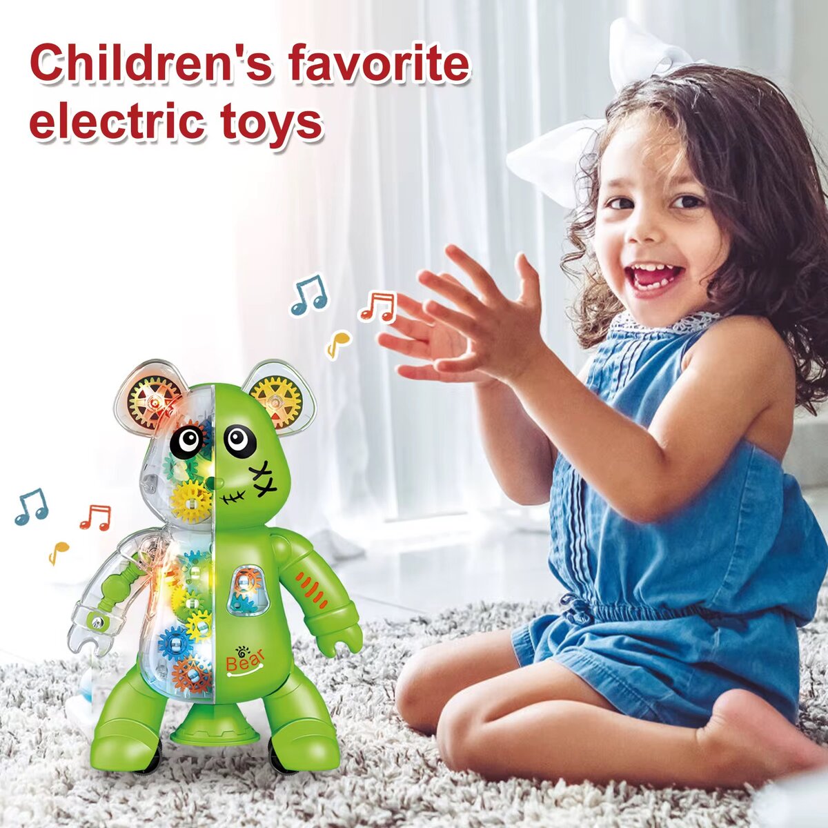 Ours Dansant Électrique Lumineux