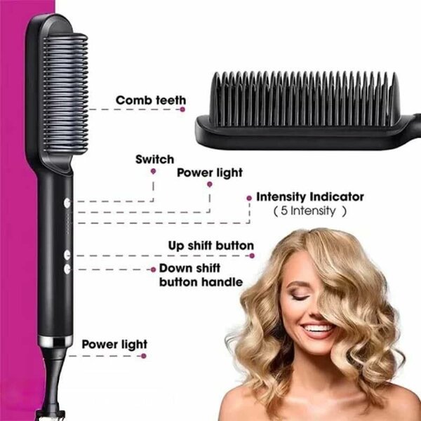 Hair straightner brush