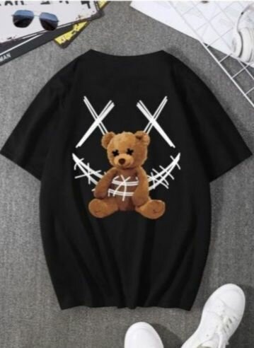 T-shirt ours en peluche noir