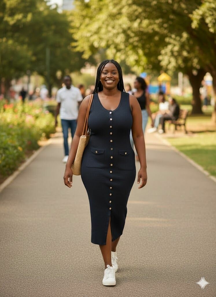 Robe ajustée à boutons