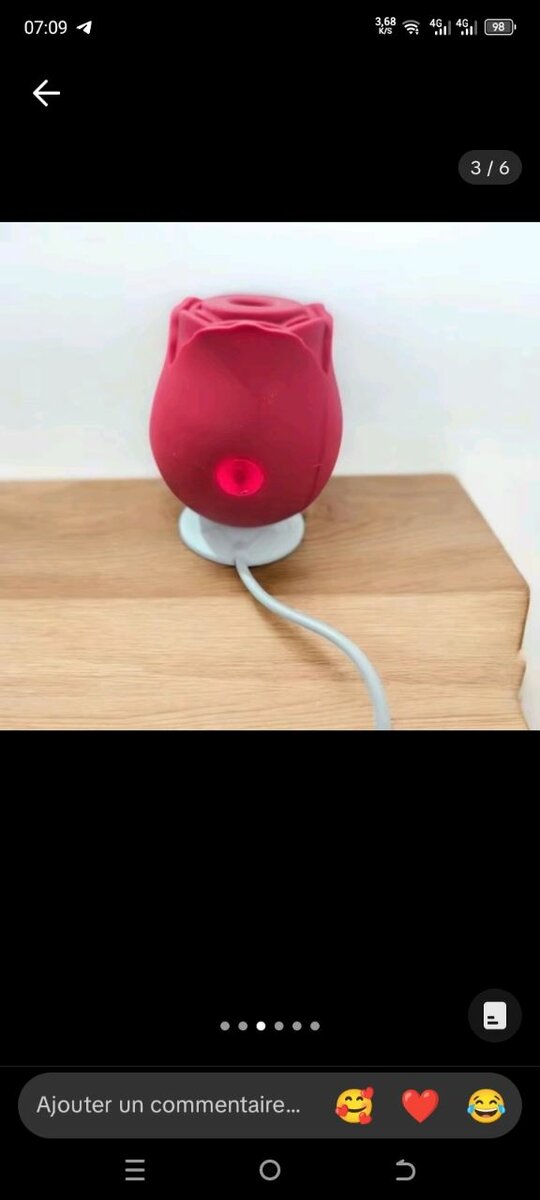 Stimulateur Érotique Rose LED