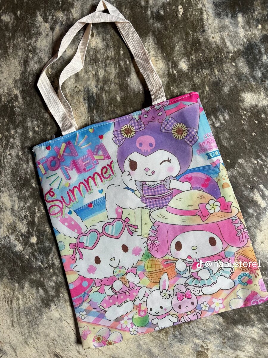 Sac fourre-tout kawaii en tissu