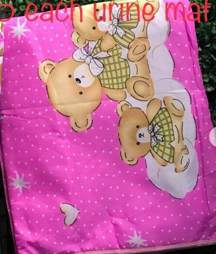 Baby urine mats colored with print