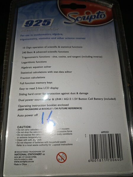 925 scientific calculator scripto