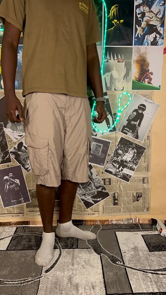 Short cargo beige homme