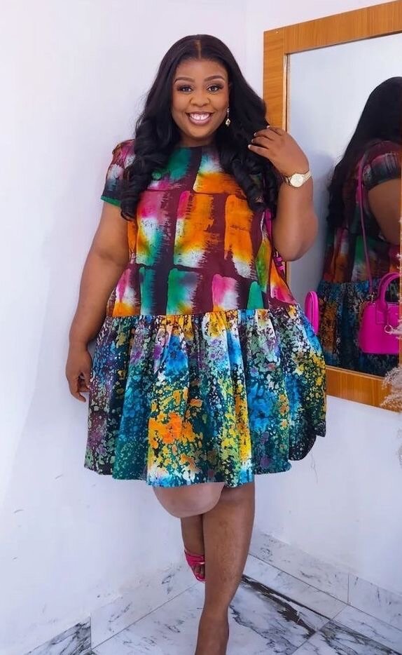 Fitted and loose dress