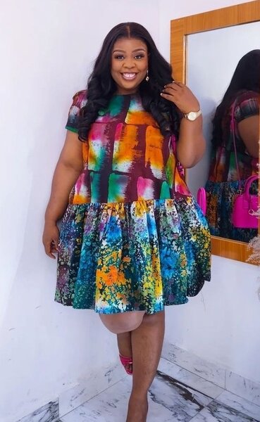 Fitted and loose dress