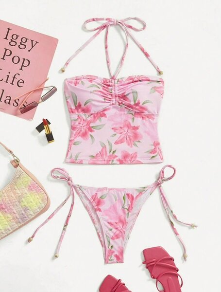 Bikini fleuri deux pièces