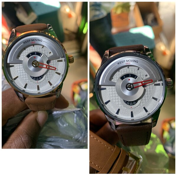 Keep moving leather watch