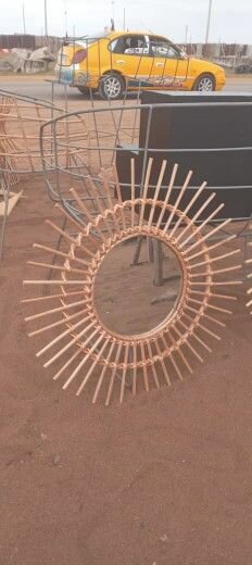 Miroir Rétro en Rotin