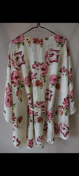 Flower Print Blouse (with string ties)