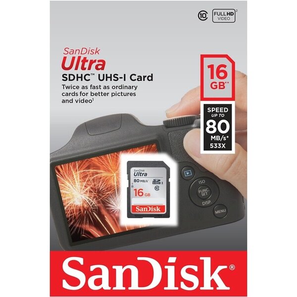 Carte mémoire SDHC SanDisk 16 Go
