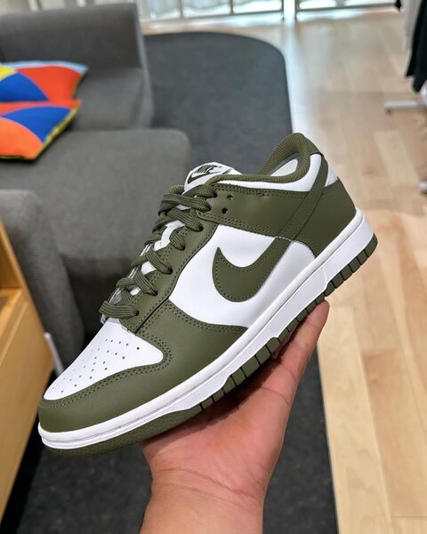 Baskets basses vertes blanches