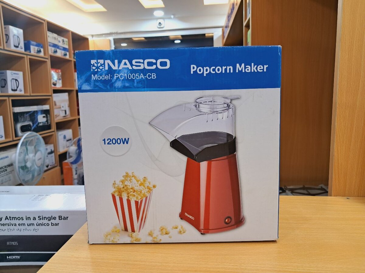 The portable Nasco popcorn maker