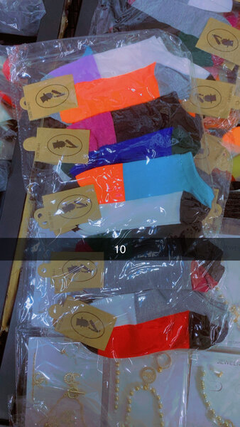 Chaussettes colorées en coton