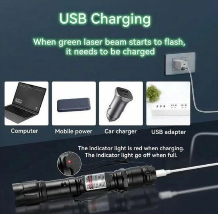 Pointeur Laser Vert Rechargeable