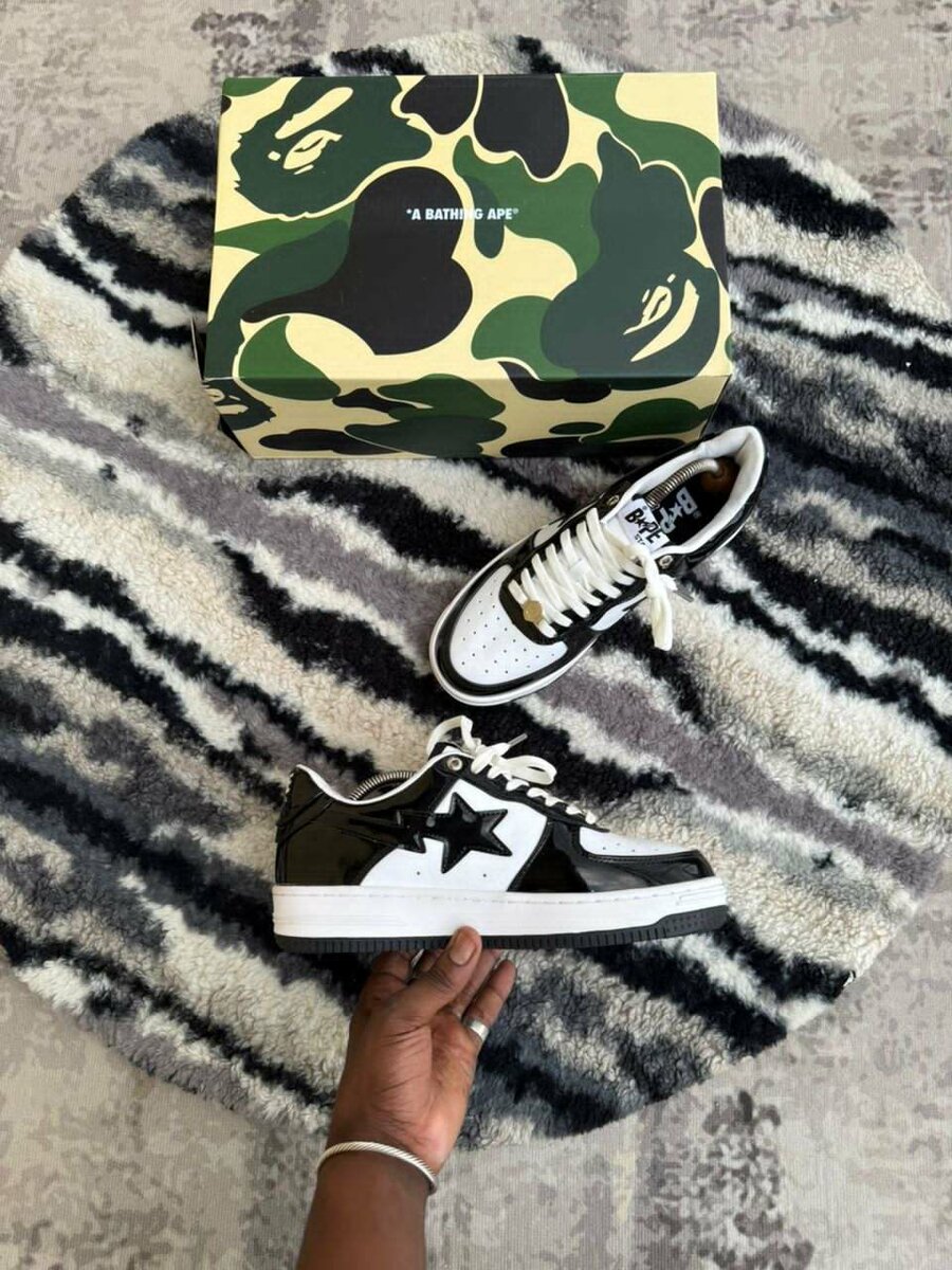 Baskets Bape Sta noir et blanc