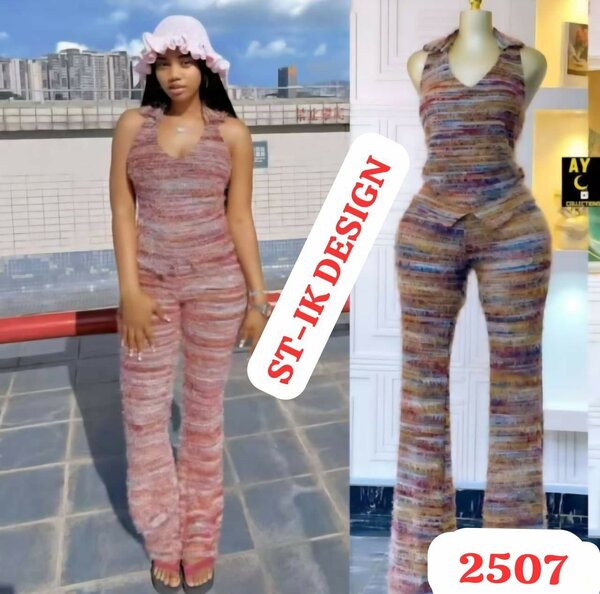 Ensemble pantalon tricoté femme