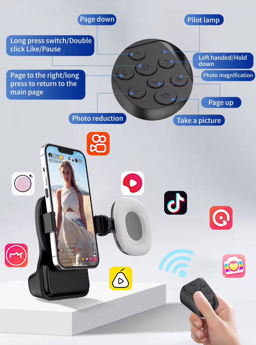 Support téléphonique Bluetooth LED