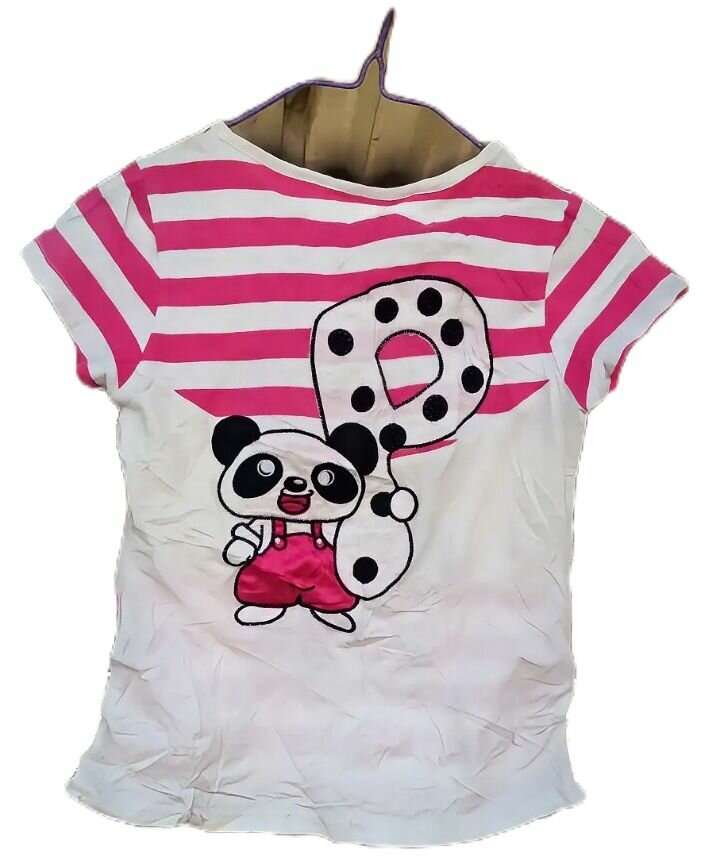 T-shirt panda rayée enfant