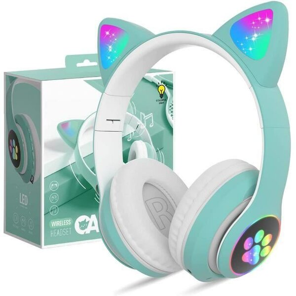Casque LED Sans Fil Oreilles Chat