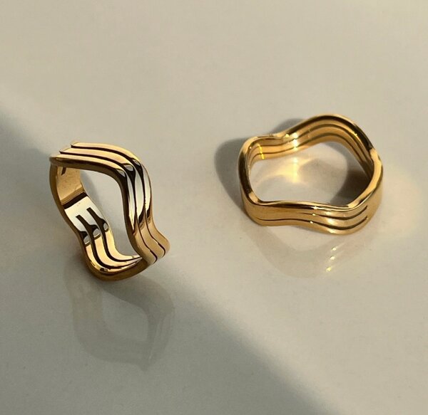 Bagues dorées modernes