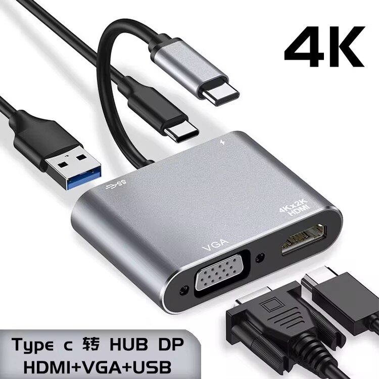 Adaptateur USB-C HDMI VGA 4K