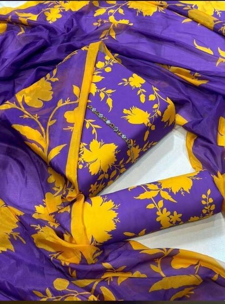 Printed lawn suit