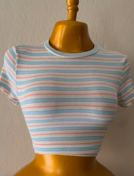 T-shirt rayé coloré femme