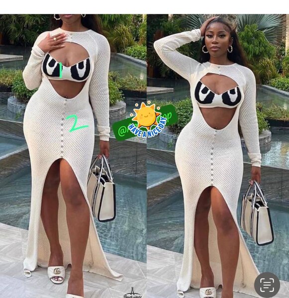 Robe longue sexy découpée