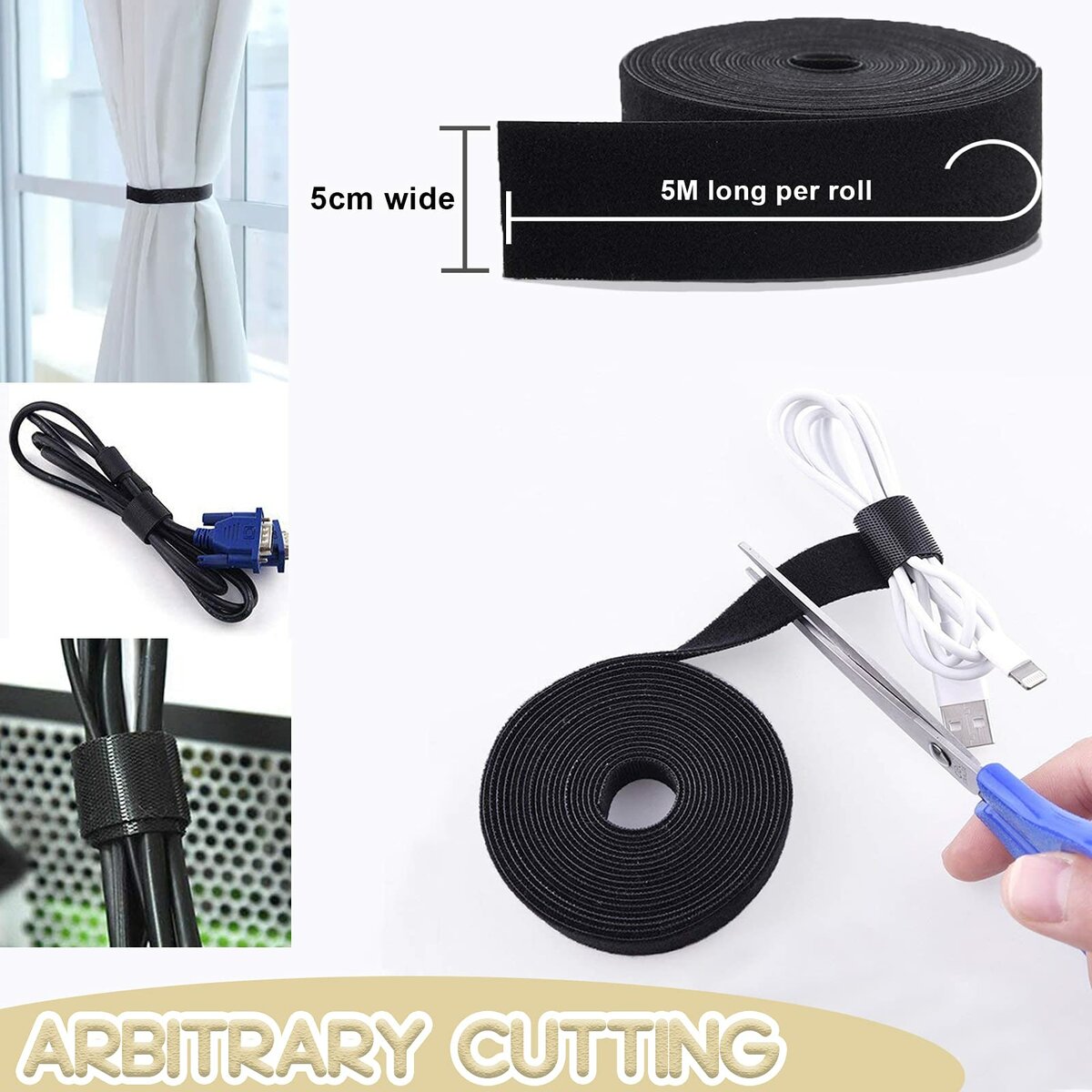 Attaches réutilisable 5m