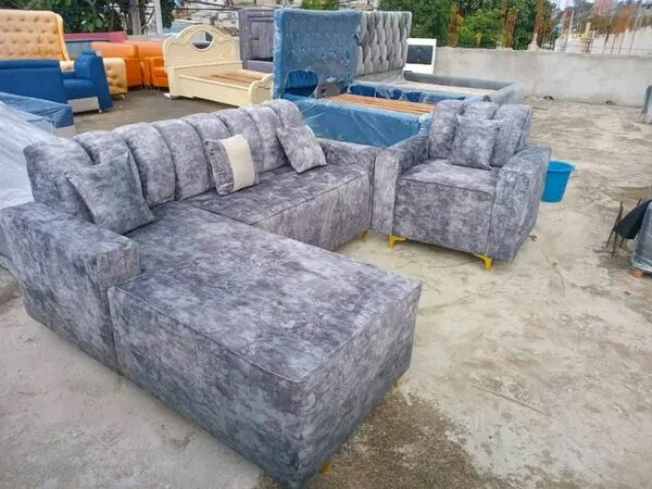 Canapé d'angle modulable gris