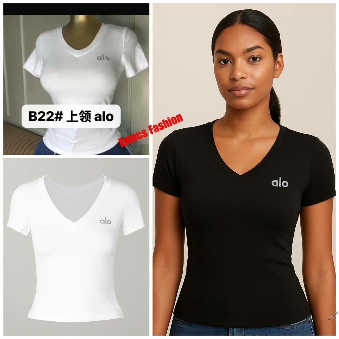 T-shirt femme Alo col V