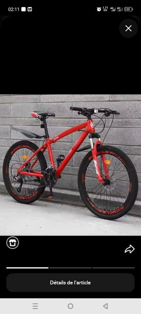 Vélo VTT Rouge Tout-Terrain