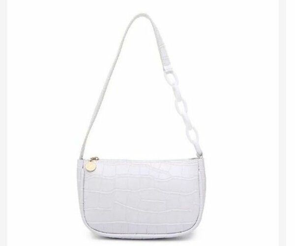 Sac à main croco blanc élégant