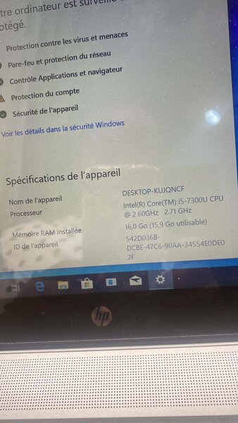 Ordinateur portable HP i5 8 Go RAM